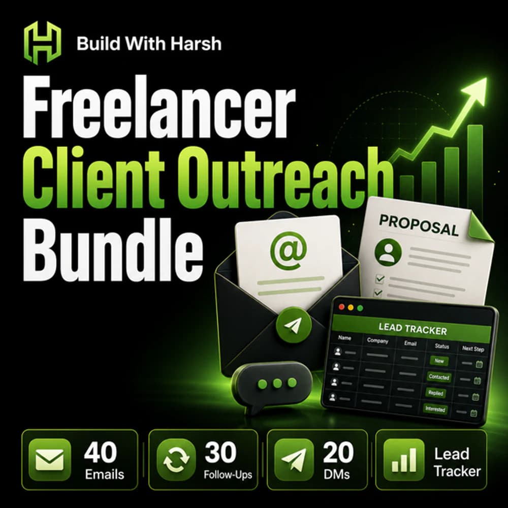 Freelancer Client Outreach Bundle thumbnail from Build With Harsh