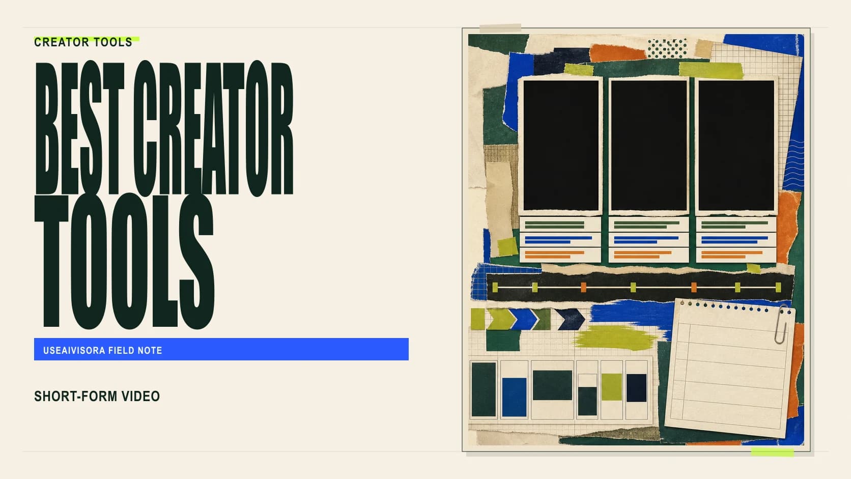 Editorial matrix comparing tools for captions, motion graphics, editing and vertical export