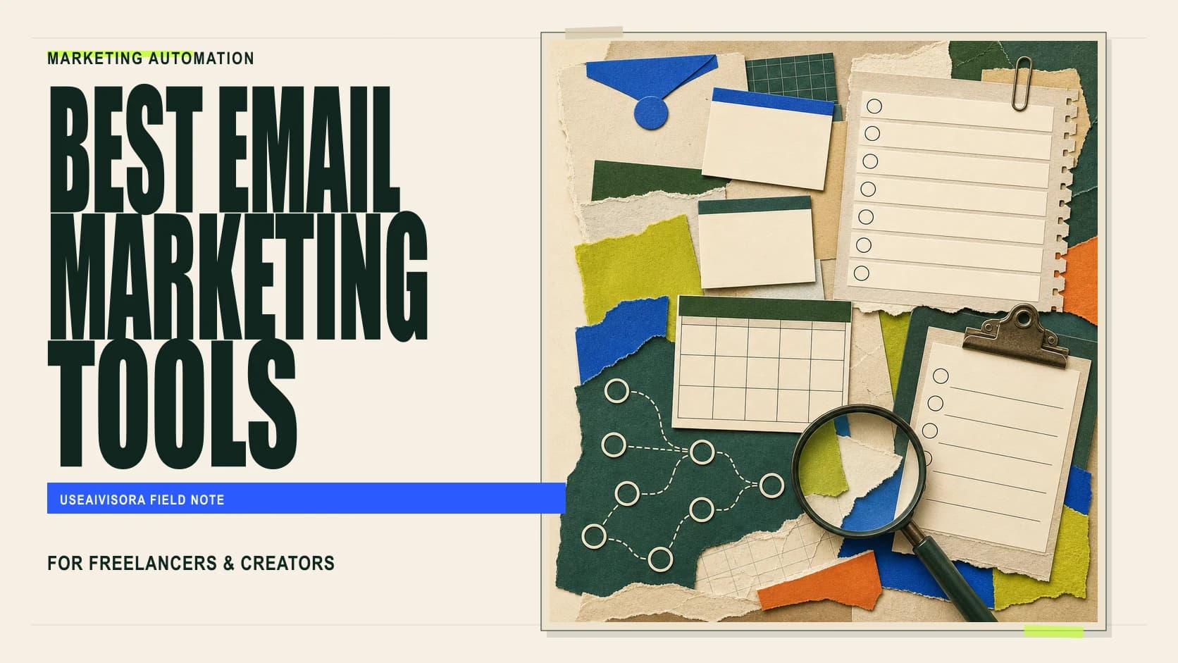 Editorial comparison of four email marketing tools using list size, sending volume, automation and consent controls