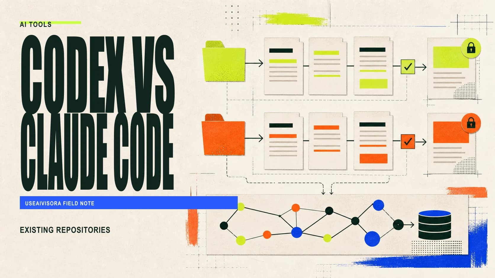 Editorial Codex and Claude Code comparison artwork for existing repository work